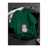 BENROMA Hamile Bebek Baskılı Tişört, HAMGBK23, Yeşil, 3XL