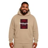 BENROMA Kilim Desen Baskılı Büyük Beden Unisex Sweatshirt, Bej, 4XL