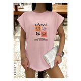 BENROMA Kolsuz Tişört Baskılı, ADOKLSZBYN19, Pembe, XL