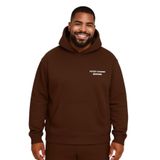 BENROMA Peteet Studios Baskılı Büyük Beden Unisex Sweatshirt, Kahverengi, S