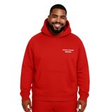 BENROMA Peteet Studios Baskılı Büyük Beden Unisex Sweatshirt, Kırmızı, 3XL