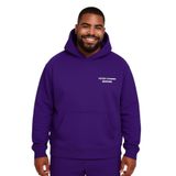 BENROMA Peteet Studios Baskılı Büyük Beden Unisex Sweatshirt, Mor, 4XL