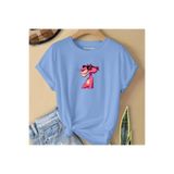 BENROMA Sepette 6 Ve Üzeri Alımlarda 1 Tişört Hediyedir - Panter Baskılı Çocuk Tişört,Bebe Mavisi 11-12 Yaş