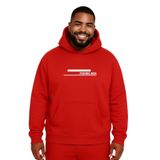 BENROMA Toxion.Nen Baskılı Büyük Beden Unisex Sweatshirt, Kırmızı, 4XL