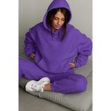 BENROMA Unısex Düz Sweatshırt,Mor 2XL SWEATKAPBNRAE003