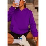 BENROMA Unısex Düz Sweatshırt,Mor 2XL SWEATKAPBNRAI002