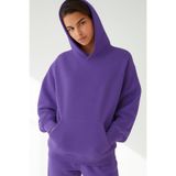 BENROMA Unısex Düz Sweatshırt,Mor 3XL SWEATKAPBNRAE006
