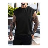 BENROMA Unisex Kolsuz Tişört,Siyah L