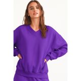 BENROMA Ünisex V Yaka Sweatshirt, Mor, S, VYAKA2KAPBNRQ2