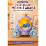 BENT Peri Masalı Müzikli Araba Gece Lambası Işıklı Dekoratif Prenses Temalı Gece Lambası Çocuk Odası Hediyelik Müzik Kutusu