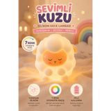 BENT Sevimli Kuzu Silikon Gece Lambası 7 Renk Otomatik Geçişli Pilli Yumuşak Dokulu Çocuk Bebek Odası Gece Işığı
