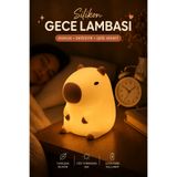 BENT Silikon Kapibara Gece Lambası Dokunmatik Dekoratif Kapibara Masa Lambası