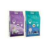 Bentaş Van Cat Ince Tane Topaklanan Kedi Kumu Lavanta 10 Kg + Marsilya 10 Kg