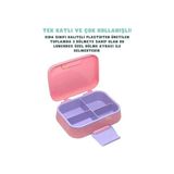 Bento 1030ML Lunchbox Tek Katlı 3 Bölmeli Pp Plastik Sefer Tası Yemek Kutusu (Pembe) - Kestane Akaju - Option-1