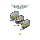 Bento 1300ML Lunchbox 2 Katlı 3 Bölmeli Paslanmaz Çelik Sefer Tası Yemek Kutusu (Koyu Yeşil-Fıstık Yeşili) - Kestane Akaju - Option-1