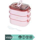 Bento 1450ML Lunchbox Yeni Koleksiyon Üç Katlı 5 Bölmeli Çelik Sefer Tası Yemek Kutusu