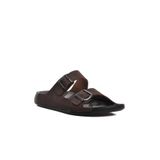Bento 66001 Kahve Erkek Çift Toka İnce Taban Comfort Terlik