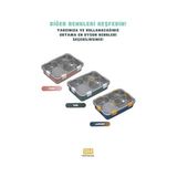 Bento 850ML Lunchbox Tek Katlı 4 Bölmeli ve Kaseli Çelik Sefer Tası Yemek Kutusu (Pembe) - Kestane Akaju - Option-1