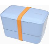 Bento Bite Dual 2 Katlı Japon Öğle Yemeği Kutusu - Mavi