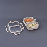 Bento Dikdörtgen 2 Bölmeli Lunch Box Yemek Termosu 1000 ml - standart
