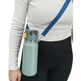 Bentopia Paslanmaz Çelik Su Matarası - 600 ml - Askılı - Pipetli Veya Pipetsiz Çelik Suluk - Mavi