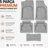 Beny Store Fiat Egea Cross Tamir Kitli (2020-2023) Universal 5 Parça Havuzlu Kesilebilir Oto Paspas Seti – Gri