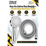 Beny Store Sahra 3 Fonksiyonlu Duş Başlığı | Su Tasarruflu | Masaj Özellikli | 1,5 Metre Krom Hortumlu Duş Seti - Beyaz