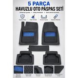 Benystore Hyundai Accent Era (2003-2005) 601 Parça Universal Derin Havuzlu Hasırlı Oto Paspas Seti Mavi