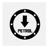 Benzin yakıt araba Sticker Yakıt depo kapağı 13CM Siyah