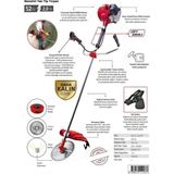 Benzinli Yan Tırpan Çim Ot Biçme Kesme 52CC/2,8 Kw Garantili