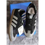 BENZSNEAKERS Adidas Samba Tasarım Kadın Siyah Taşlı Sneaker Ayakkabı - Özel Kristal Işlemeli Lüks Tasarım