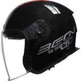 Beon B-203 Çenesiz Vizörlü Yazlık Kask FY01 Siyah/kırmızı - XL - Çok Renkli
