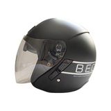 Beon B217 Çenesiz Vizörlü Yazlık Kask Mat Siyah/Gri - XL