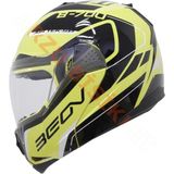 Beon Çene Açılır Vizörlü Kask [B700] [sarı-Siyah] [aır Tek] [l]