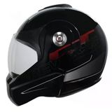 Beon- Çene Açılır Vizörlü Kask [B702] [Siyah-Beyaz-Kırmızı] [Xl]