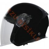 Beon Çenesiz Vizörlü Yazlık Kask [B203] [parlak Siyah]
