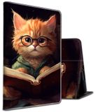 BEOTIWAD Samsung Galaxy Tab A8 için 10.5 inç 2022 Modeli (SM-X200/X205/X207) Kılıf, PU Deri Otomatik SleepWake Samsung A8 2022 Tablet için Ayarlanabilir Açı ile Standlı Kapak, Gözlüklü Yavru Kedi