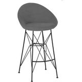 Beowo Design Sembol 65 cm Küçük Bar Sandalye - Gri