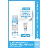 Bepanthol Derma Spf 25 Günlük Yüz Bakım Kremi & 3 Adet Yüz Bakım Kremi 5ml - Günlük Yoğun Nemlendirici