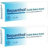 Bepanthol E Vitamini İçeren Dudak Bakım Kremi 7.5 ml - 2'li Paket Cilt Bakımı İçin Etkili