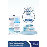 Bepanthol Gece Bakım Kremi 50 ml + 5 Adet Onarıcı Bakım Merhemi 3,5 gr