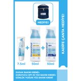 Bepanthol Gündüz Yüz Bakım Kremi + Yoğun Nemlendrici Yüz Bakım + Dudak Bakım + Kadife Çanta