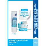 Bepanthol Lipstick Güneş Koruyuculu Dudak Bakım Kremi 4.5 G + Cilt Bakım Kremi 3 x 3.5 G