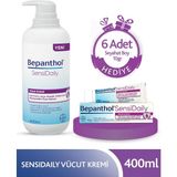 Bepanthol SensiDaily Yoğun Nemlendirici Vücut Bakım Kremi 400 ml 6 Adet Seyahat Boy 10 gr