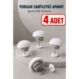 Beppu 4 Adet Pratik Yorgan Sabitleyici İğneli Nevresim Tutucu Kilitli Düğme Sistemli Yatak Düzenleme Klipsi