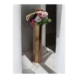 BeQ Home Sekizgen Bronz Aynalı Büyük Zemin Vazosu- 60 Cm Dekoratif Uzun ( Yüksek ) Ayna Vazo