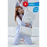 Bera Yatak Longplus Sensitive Uzun Boy Lüks Hava Kanallı Tasarım Ortopedik Visco Yastık 70X40X12CM - 70 x 40 x 12 cm - Beyaz