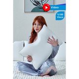 Bera Yatak Shoulder Yan Yatanlar Için Omuz Boşluklu Visco Yastık Horlama Yastığı Estetik Yastığı 60X40X14CM - 60 x 40 x 14 cm - Beyaz