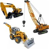 Berat Toys 3lü Set Kırılmaz Oyuncak Iş Makinaları Vinç Kepçe Dozer İnşaat Araçları Kaliteli Plastik