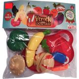 Berat Toys Berattoys 14 Parça Oyuncak Kesilen Meyve Sebze Cırtlı Kesme Meyve Kesilebilir Oyuncak Evcilik Oyunu